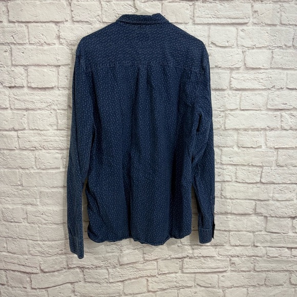 Marine Layer Washington Button down shirt men’s XL indigo dyed - Picture 4 of 6